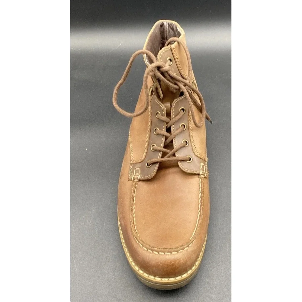 GBX Layne Mens Brown Lace Up‎ Moc Toe Leather Ankle Chukka Boots Size 12M